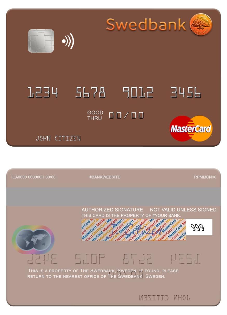 Sweden Swedbank mastercard